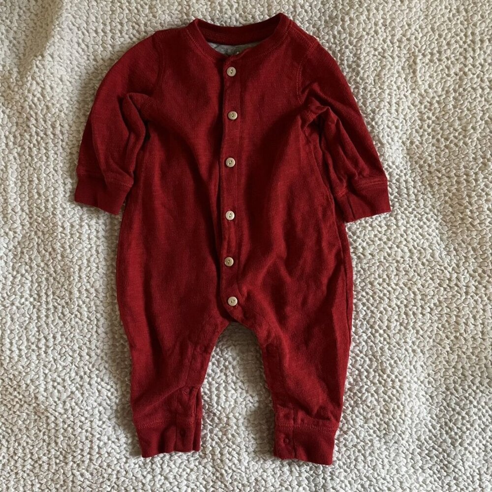 Baby Gap Bed Button Up Button Back Romper Outfit 3-6 Months